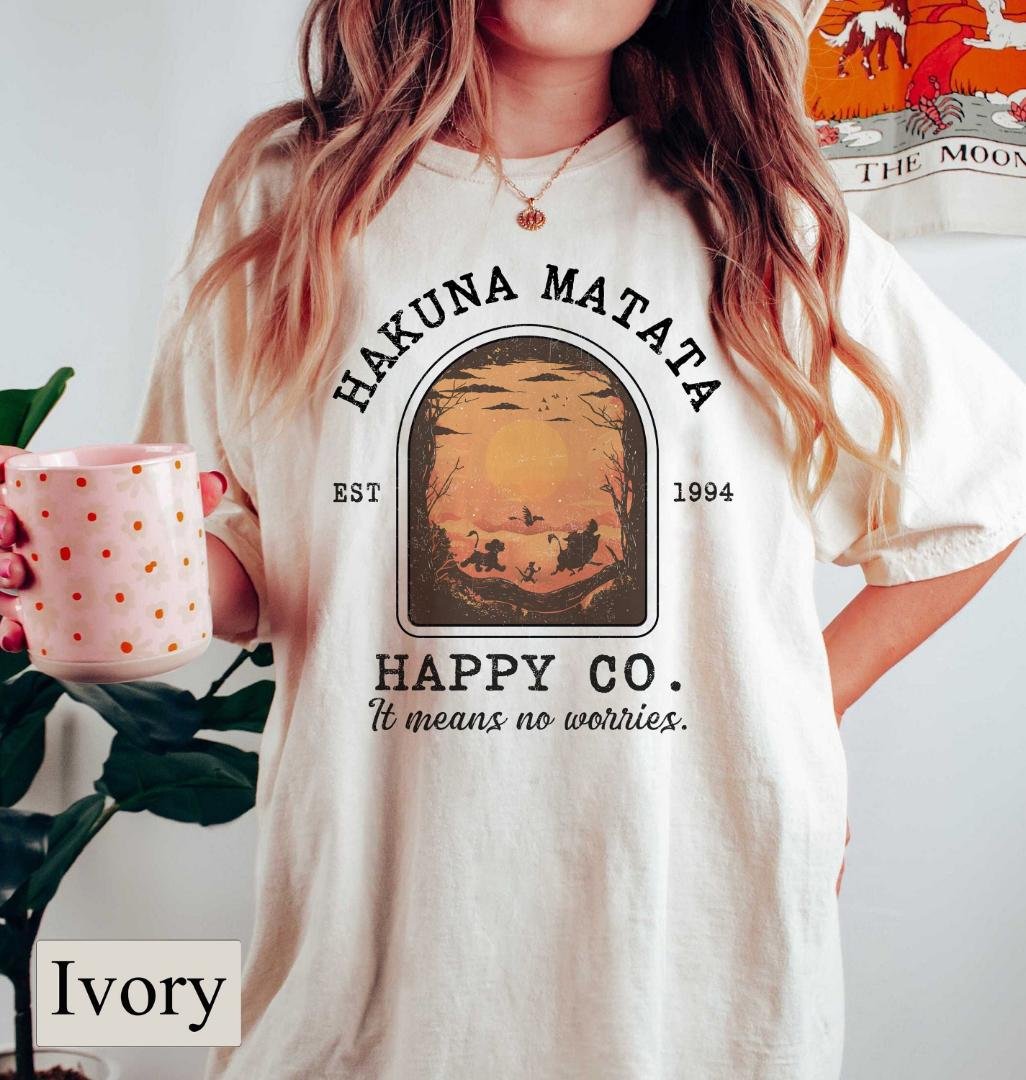 Happy Co, Hakuna Matata Tee, Retro Disney Lion King Shirt, Animal