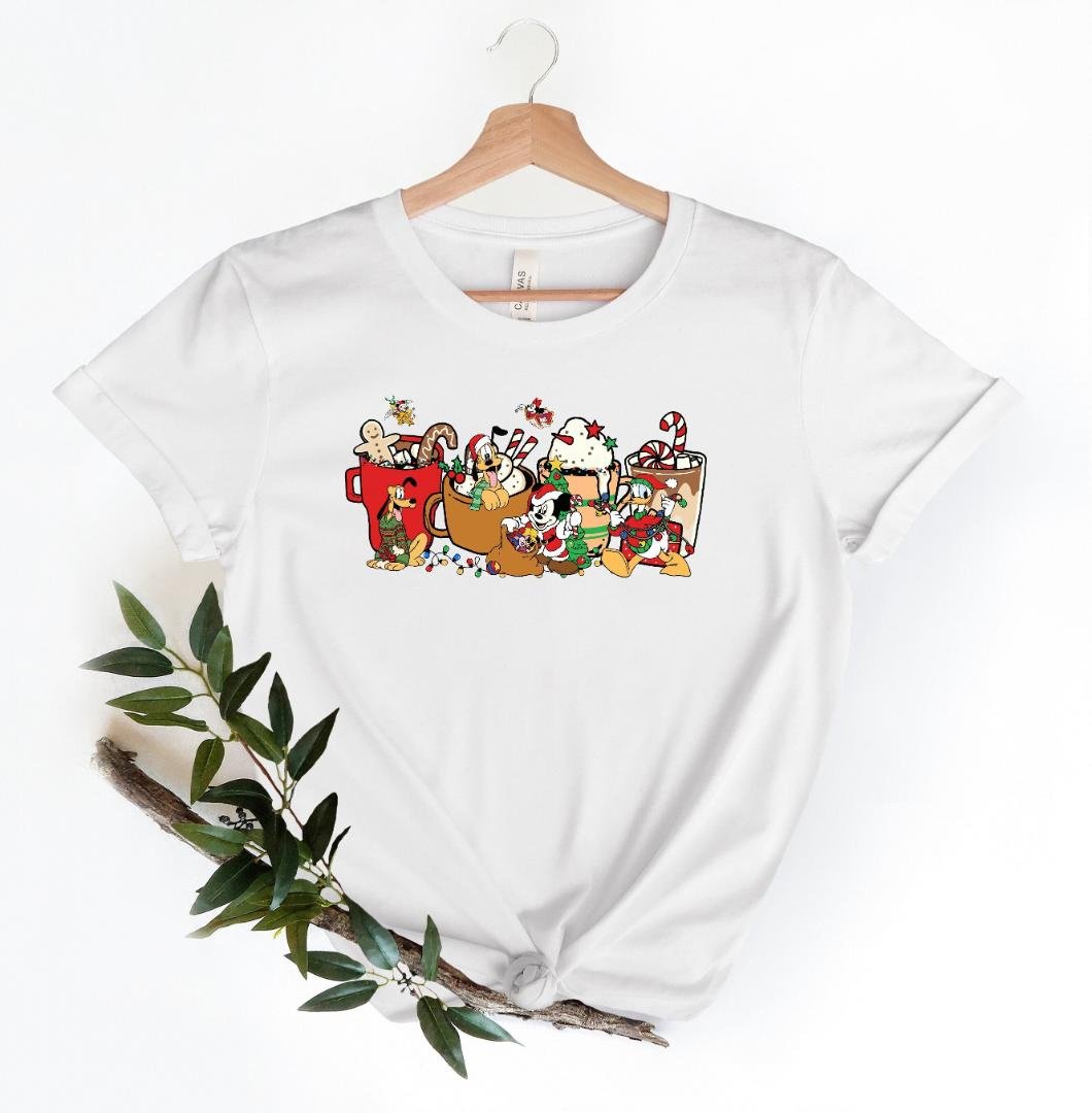 Disney Christmas Coffee Shirt,, Mickey Friends Coffee Shirt
