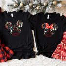 Cute Christmas Disney Couple Shi, Mickey n Minnie Head Shirt