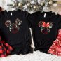 Cute Christmas Disney Couple Shi, Mickey n Minnie Head Shirt