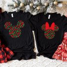 Cute Christmas Disney Couple Shi, Mickey n Minnie Head Shirt