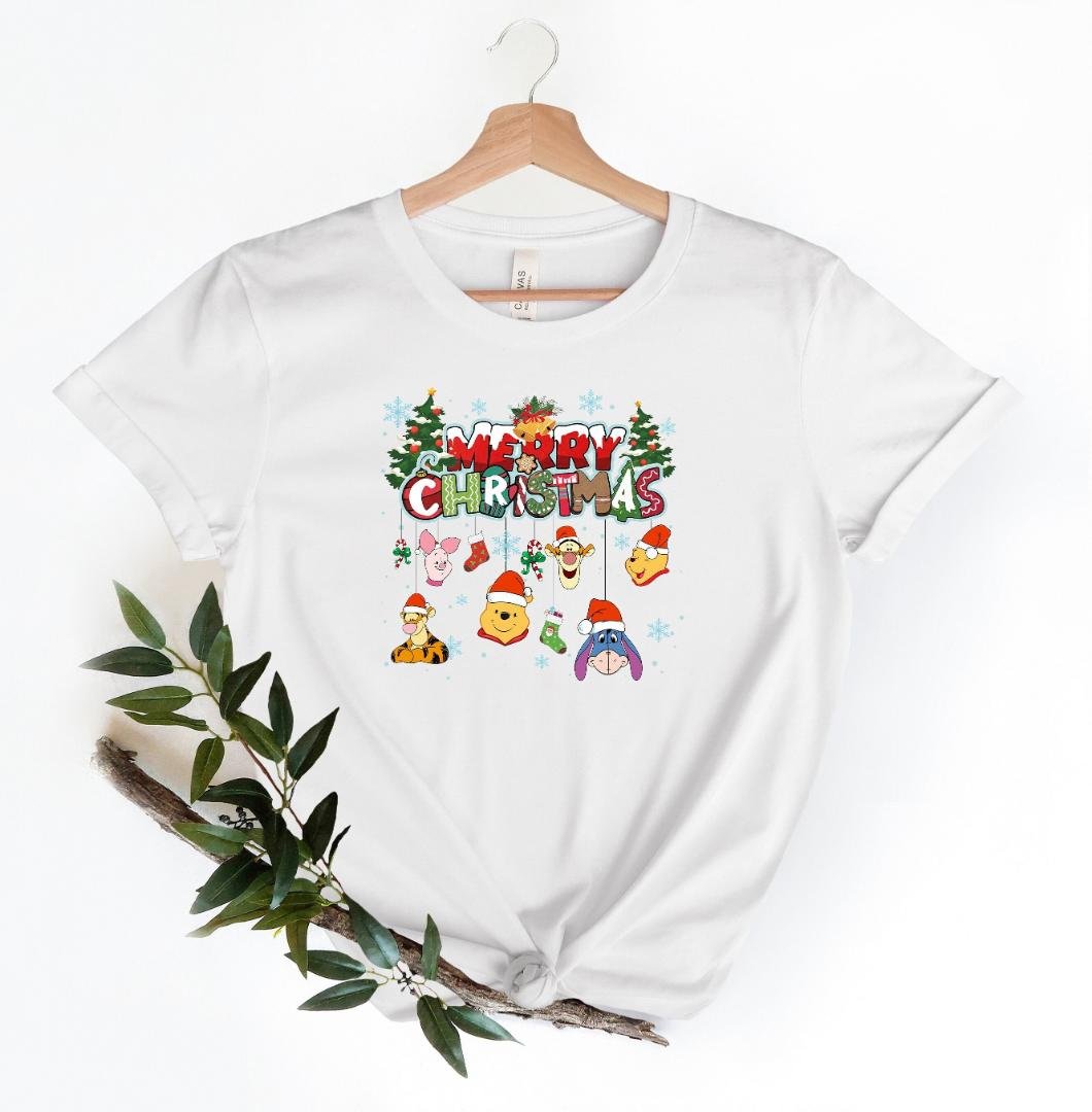 Winnie the Pooh Christmas gift, Merry Christmas Disney Shirt
