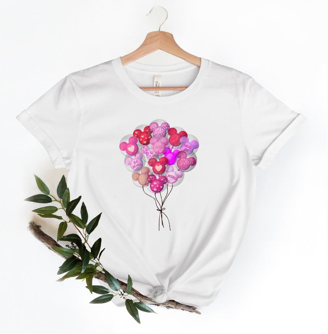 Mickey Be Mine Hug Me Balloon T, Disney Valentines Day Shirt