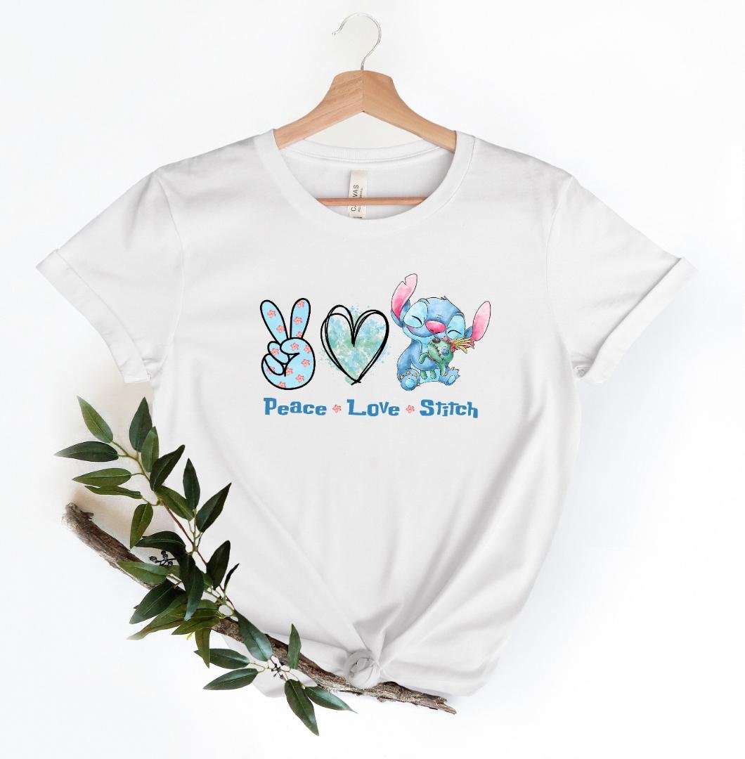 Stitch Shirt, Disney Peace Love Stitch Shirt, Disney Stitch