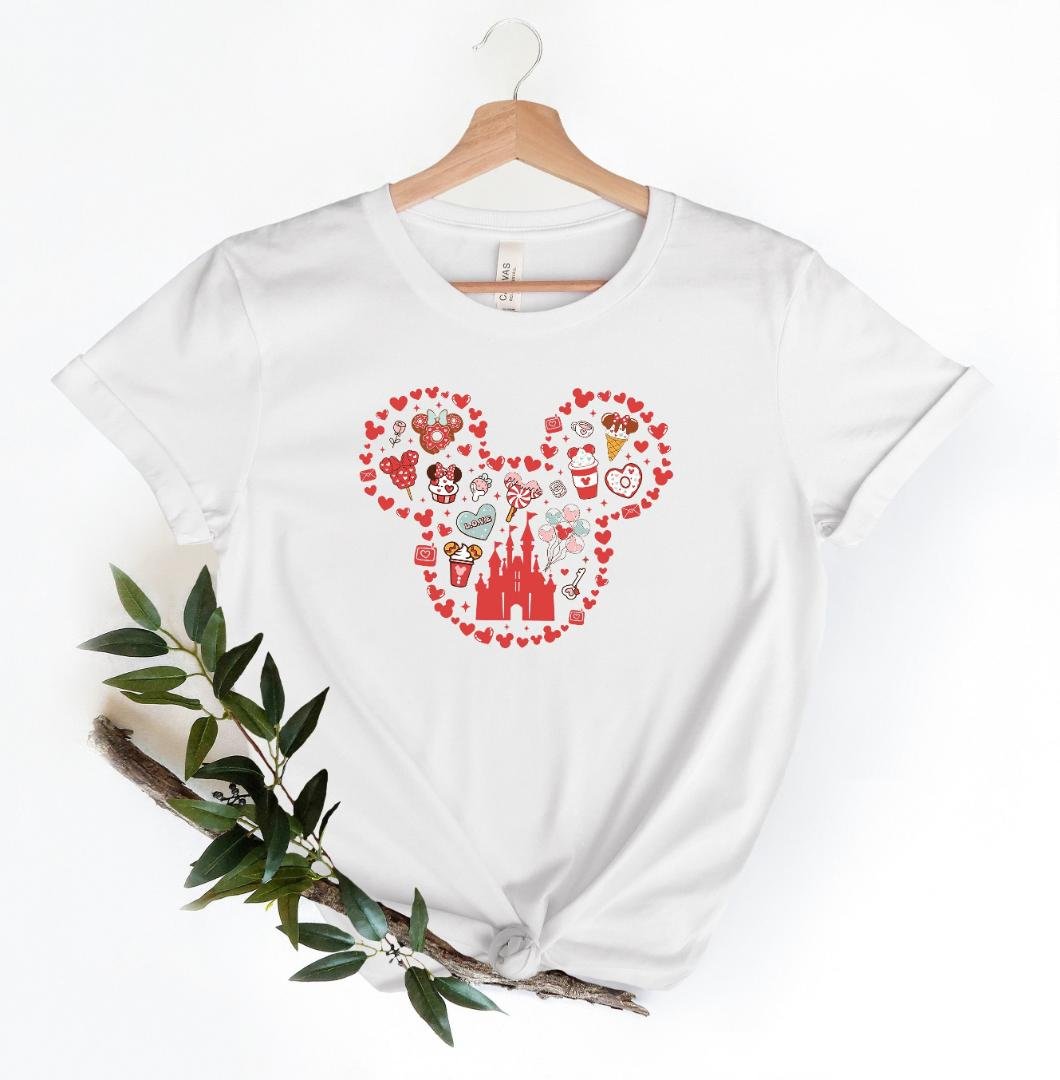 Matching Valentines Shir, Disney Castle Valentines Day Shirt