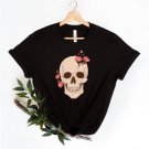 Floral Skeleton Shirt, Bloom Skull Shirt, Floral Skull Boho