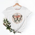 Unisex T-shirt, Butterfly Shirt, Retro Boho S