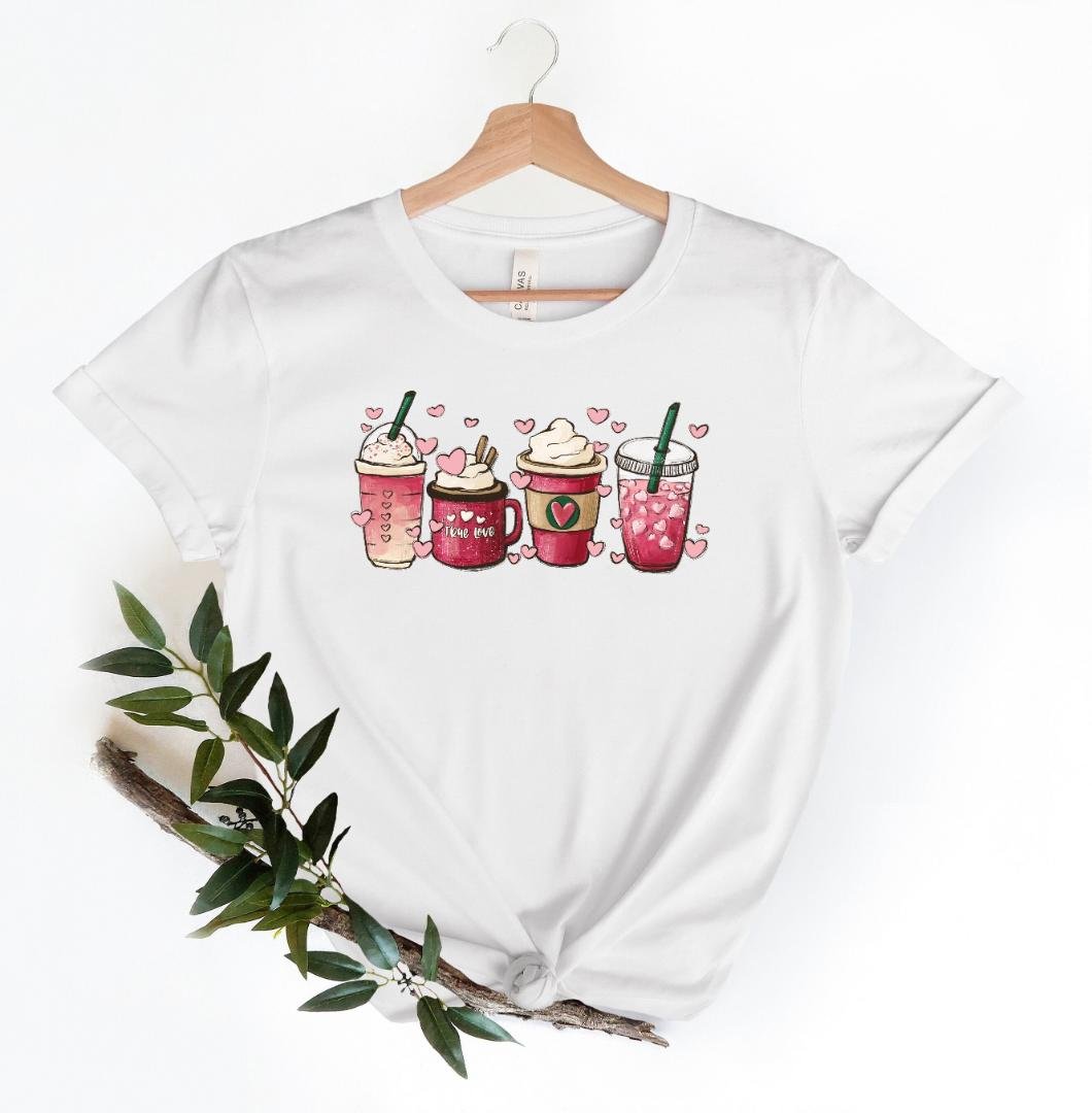 coffee lover Tshirt, True love coffee Starbucks shirt