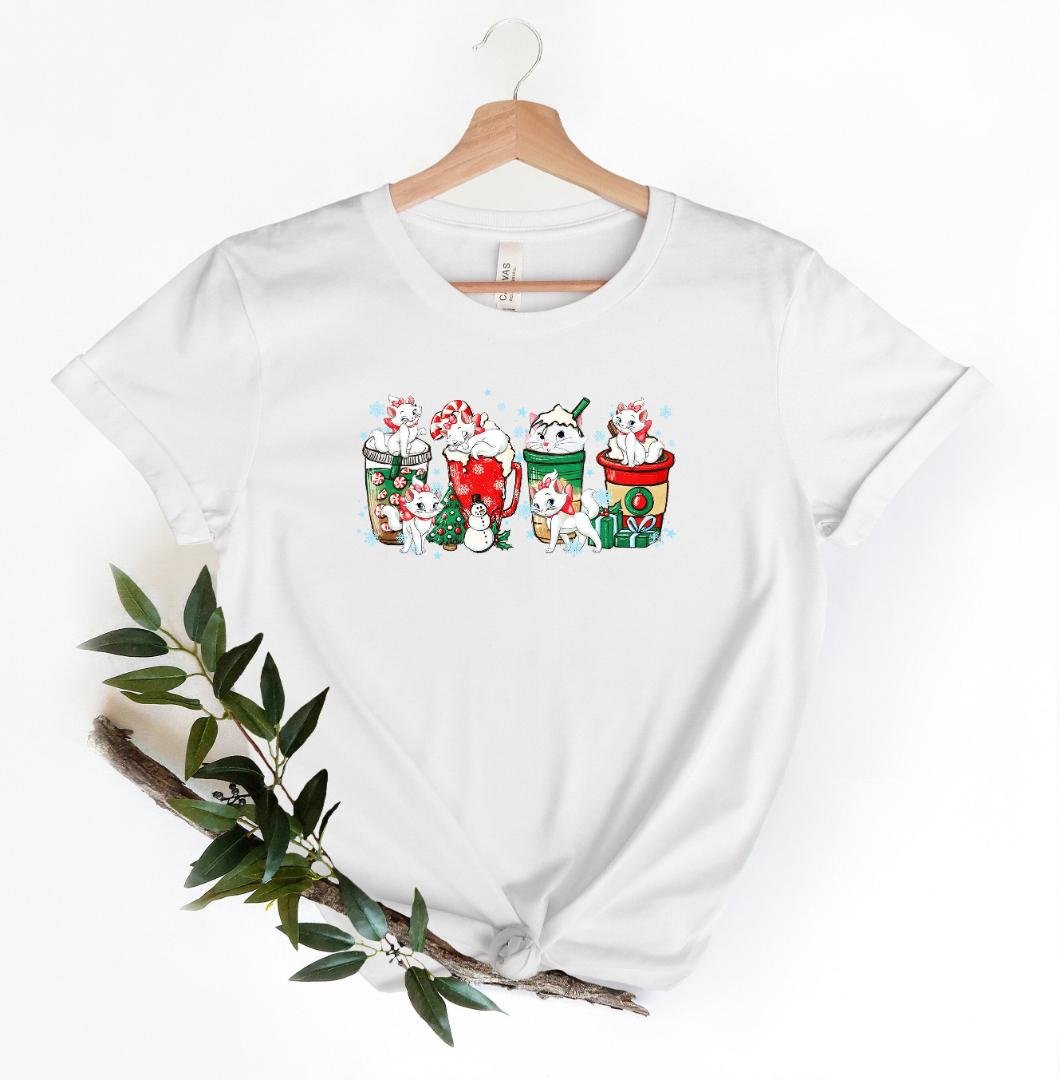 Marie Cat Coffee Shirt, The Aristocats Latte Shirt, Christma
