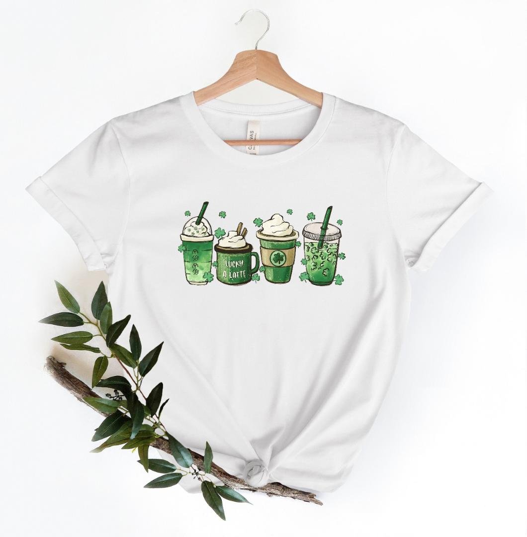 Lucky Latte Shirt, St. Patricks Coffee Shirt, St Patricks