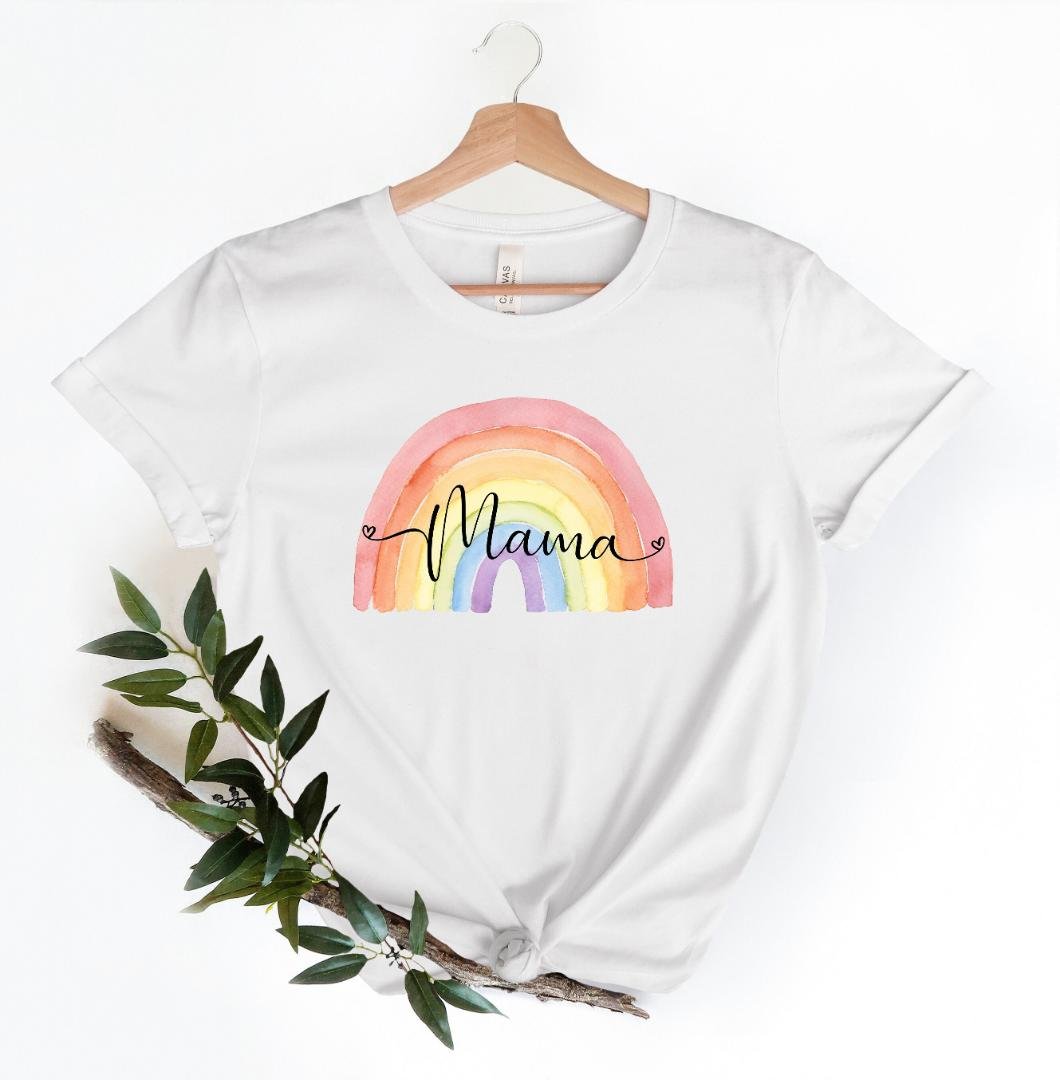 Rainbow Mini Shirt, Rainbow Mama Shirt, Blessed Mama