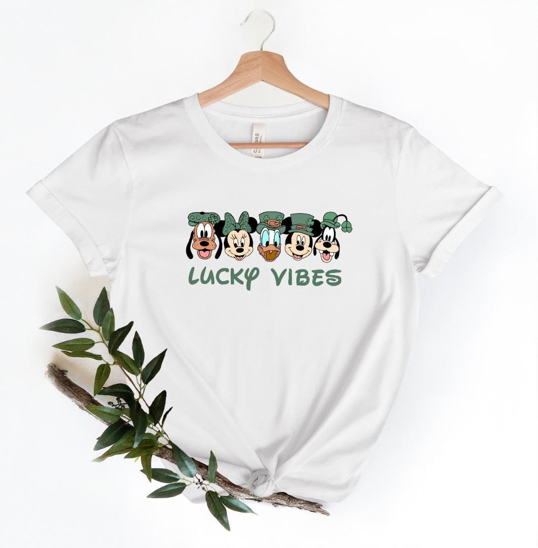 Disney St. Patricks Day, Mickey & friends Lucky Vibes Shirt