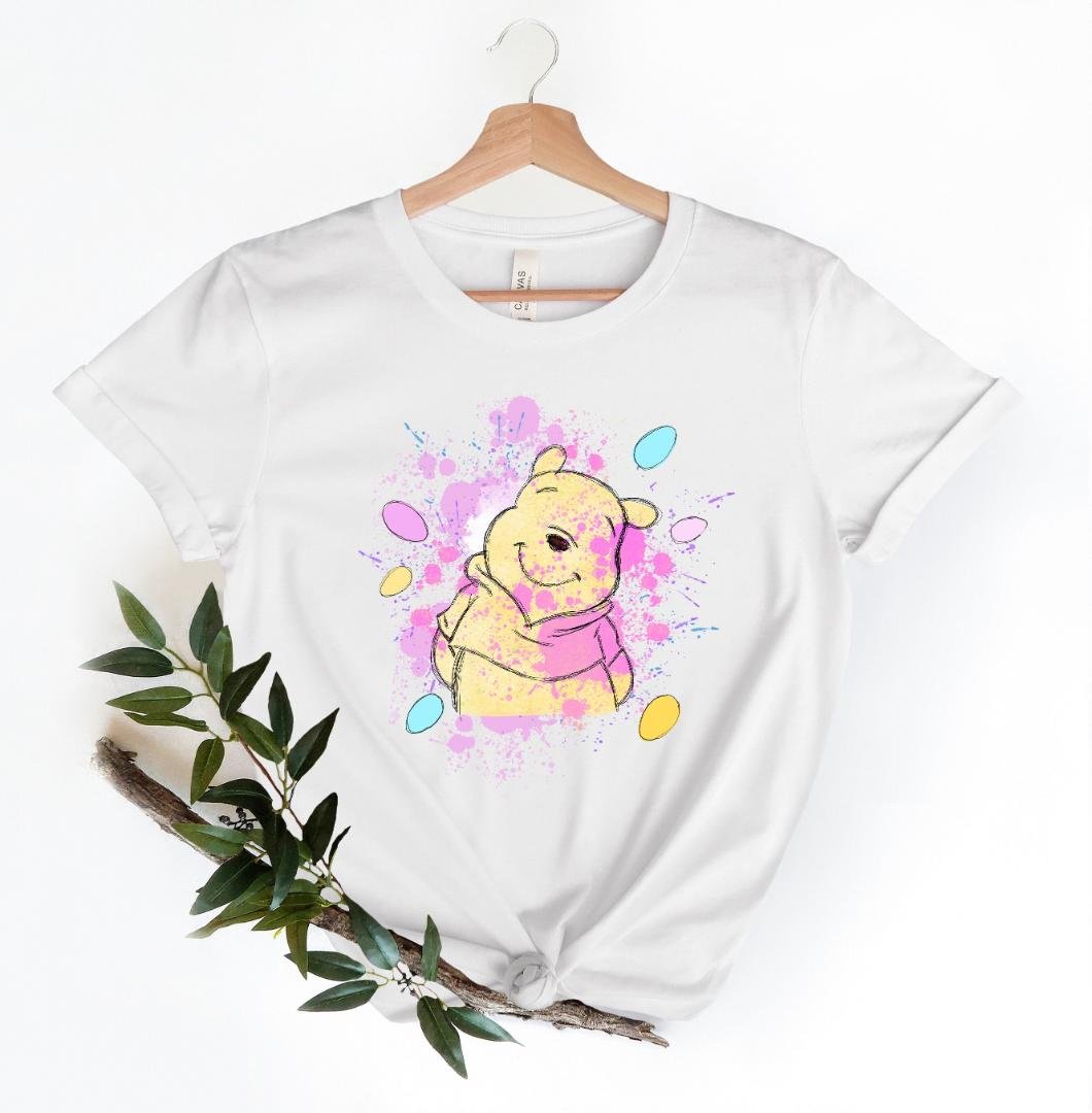 Disney Happy Easter S, Disney Winnie Watercolor Easter Shirt