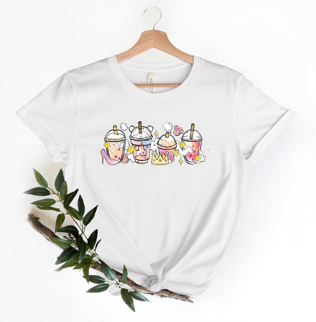 Princess Shirt, Disney Princess Coffe Latte Shirts, Disney P