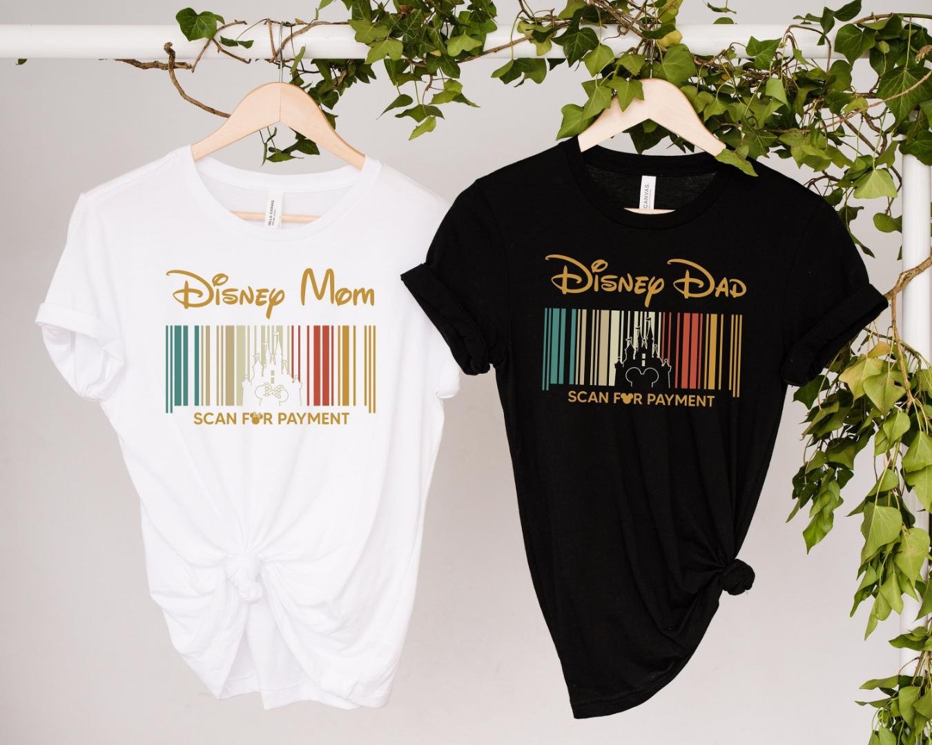 Mouse Theme P, Disney Dad Disney Mom Scan For Payment Shirts