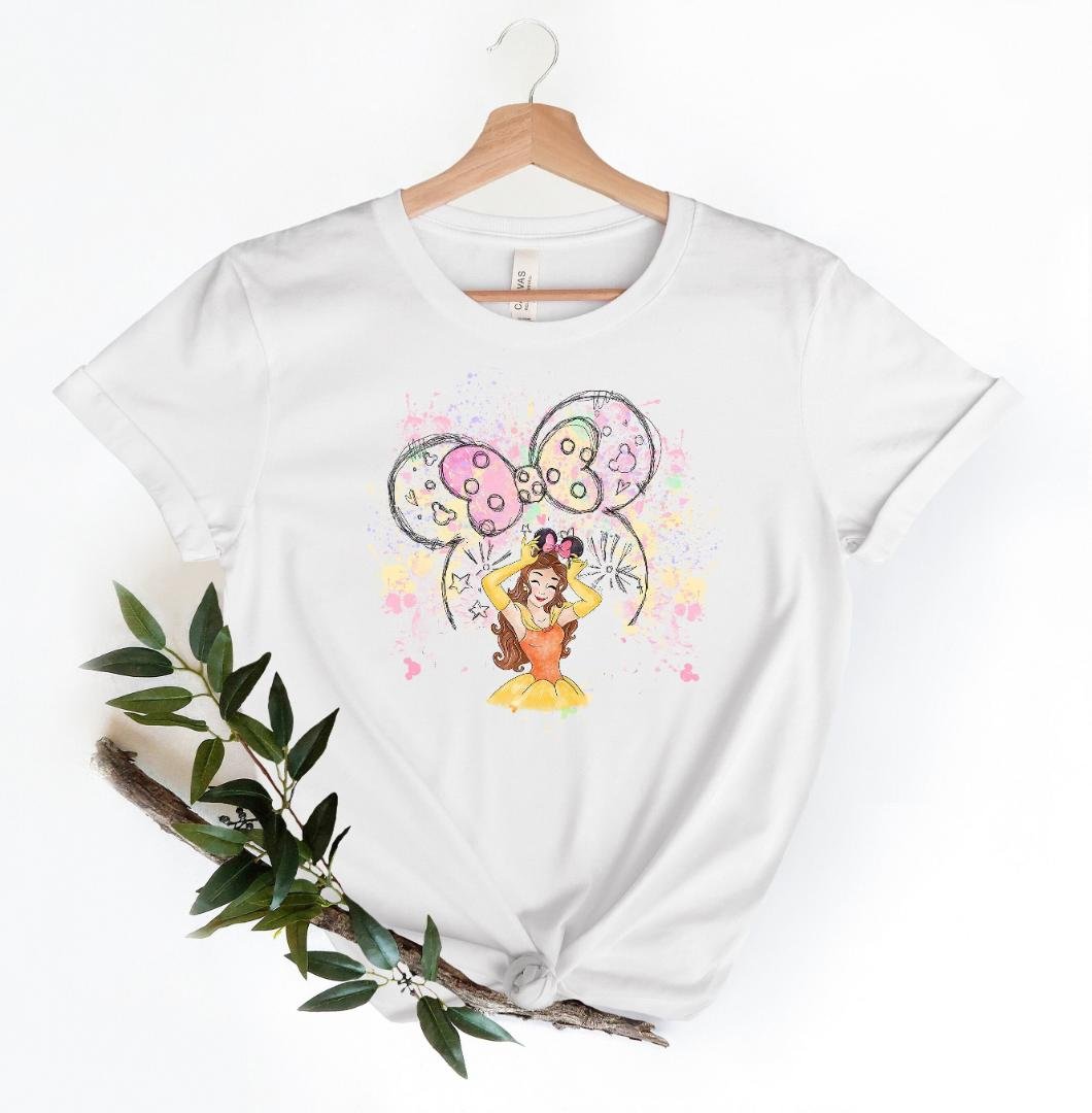 Princess Belle T-shirt, Disney Belle Princess Shirt, Disney