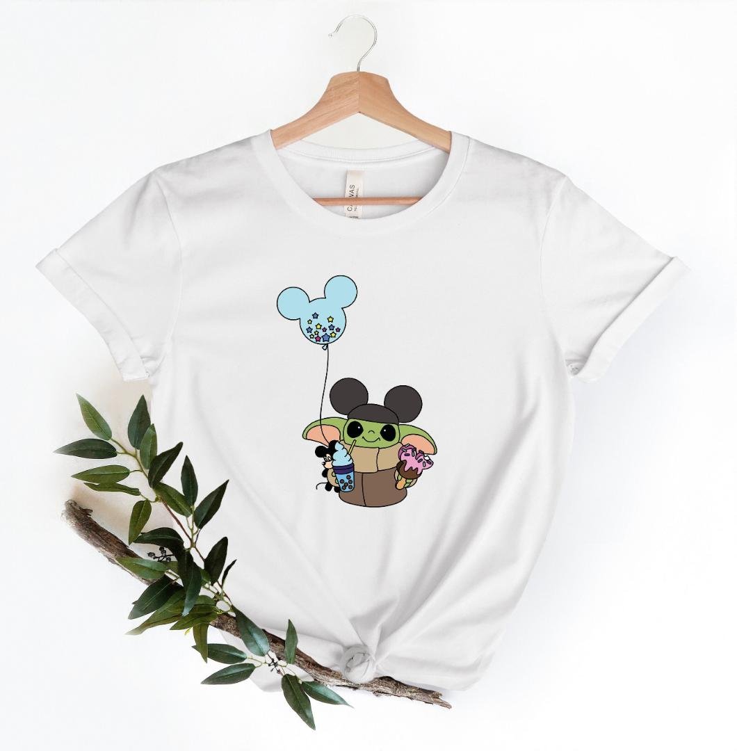 Baby Yoda Shirt, Baby Yoda Snacks Mouse Ears Shirt, Disney