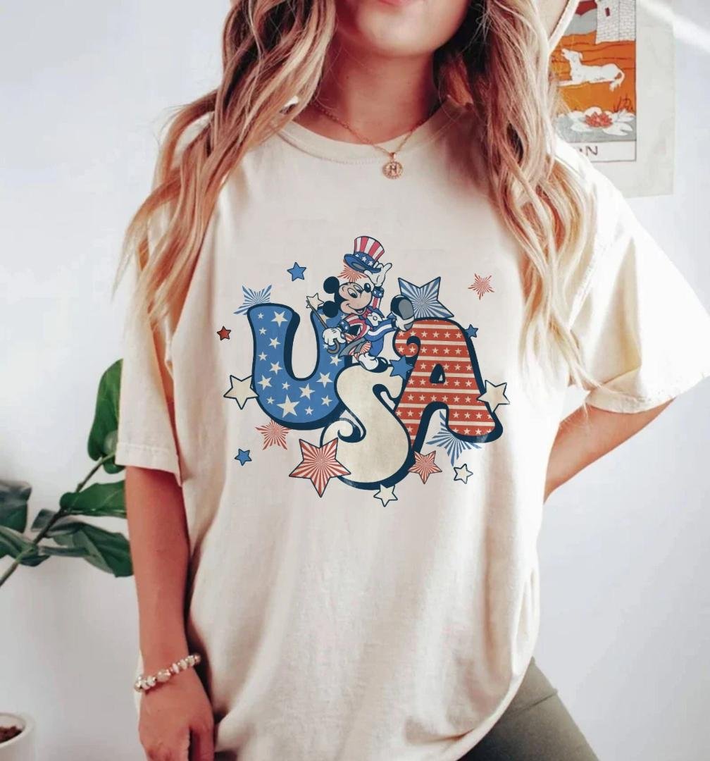 Micke, Retro USA Mickey 4th Of July Shirt