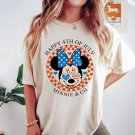 Patriotic Mouse Shirt, 4th Of July Mickey Minnie Checkered Shirt, Retro Disney Couple Shirt