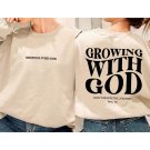 Christian Shirts Growing With God Jesus Shirt Chri
