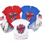 America, Retro Merica Leopard 4th of July T-Shirt