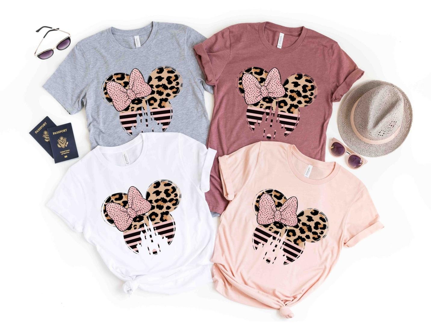 Cute Minnie Leopard Shirt,, Minnie Castle T-Shirt