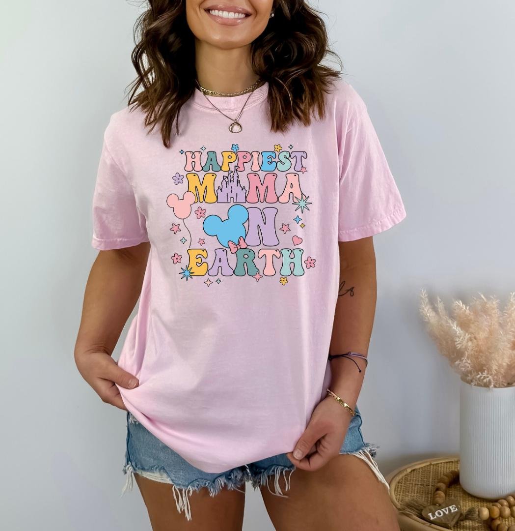 Matching Mouse Ears, Happiest Mama On Earth Shirt