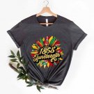Juneteent, Floral Colorful 1865 Juneteenth T-Shirt