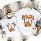 Disney Fall Couple T, Fall Minnie Mickey Ear Shirt