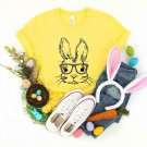 Bunny with Leop, Easter Bunny With Glasses T-Shirt