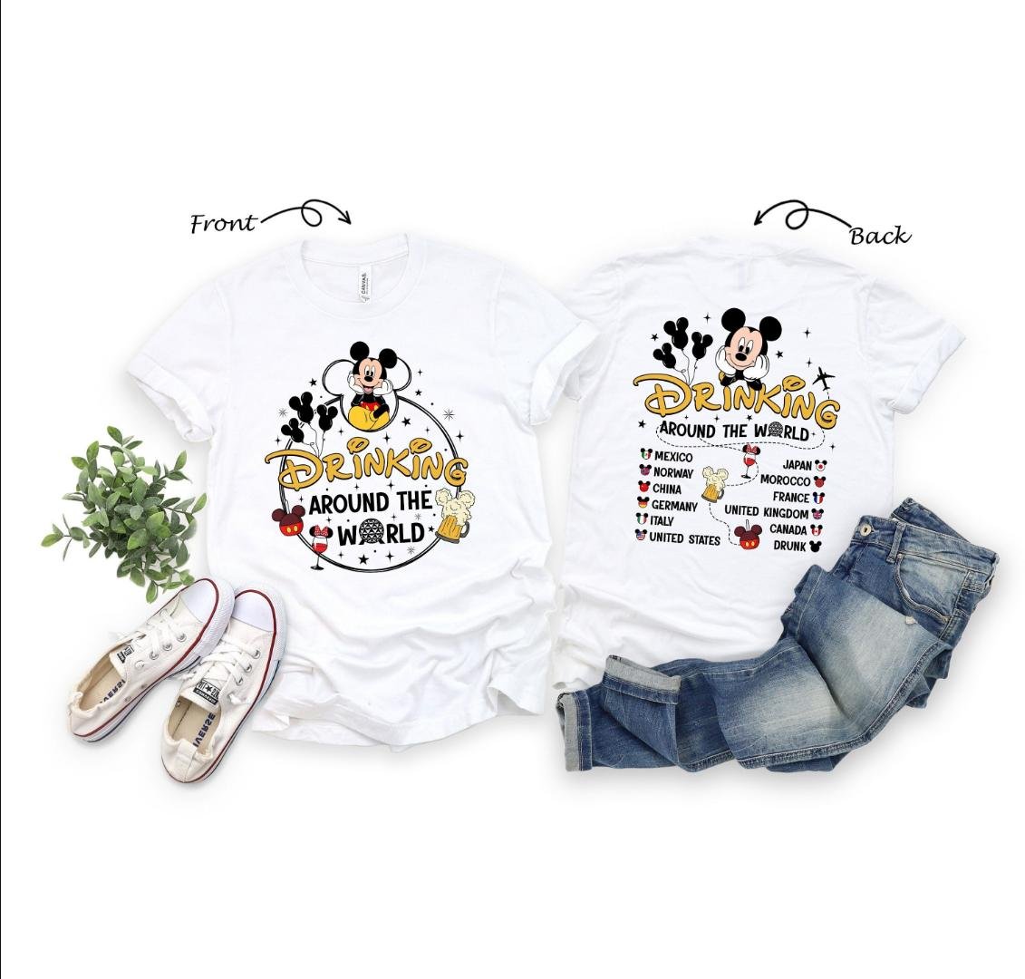 Disney Drinking S, Drinking Around The World Shirt