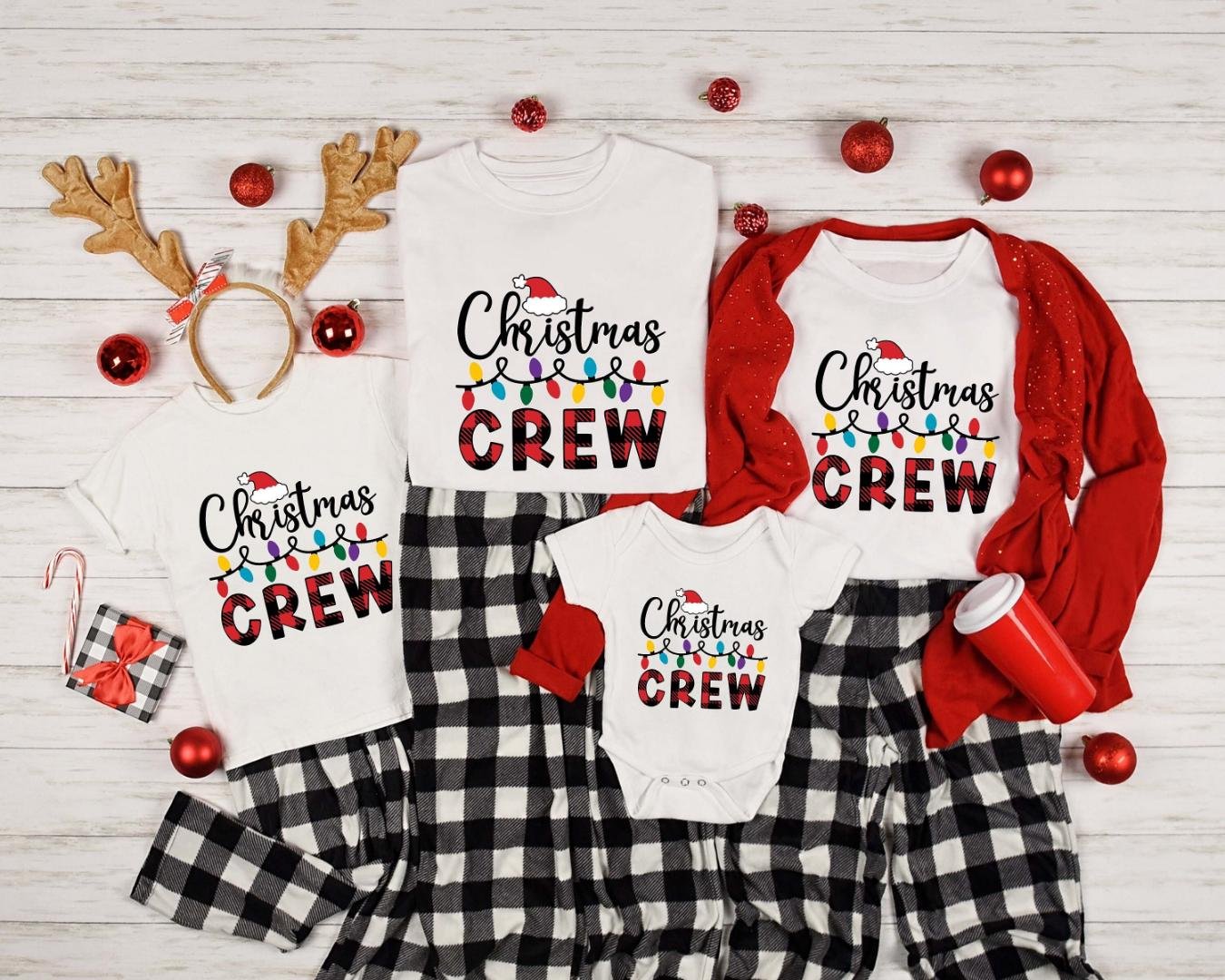 Christmas, Christmas Crew Christmas Lights T-Shirt