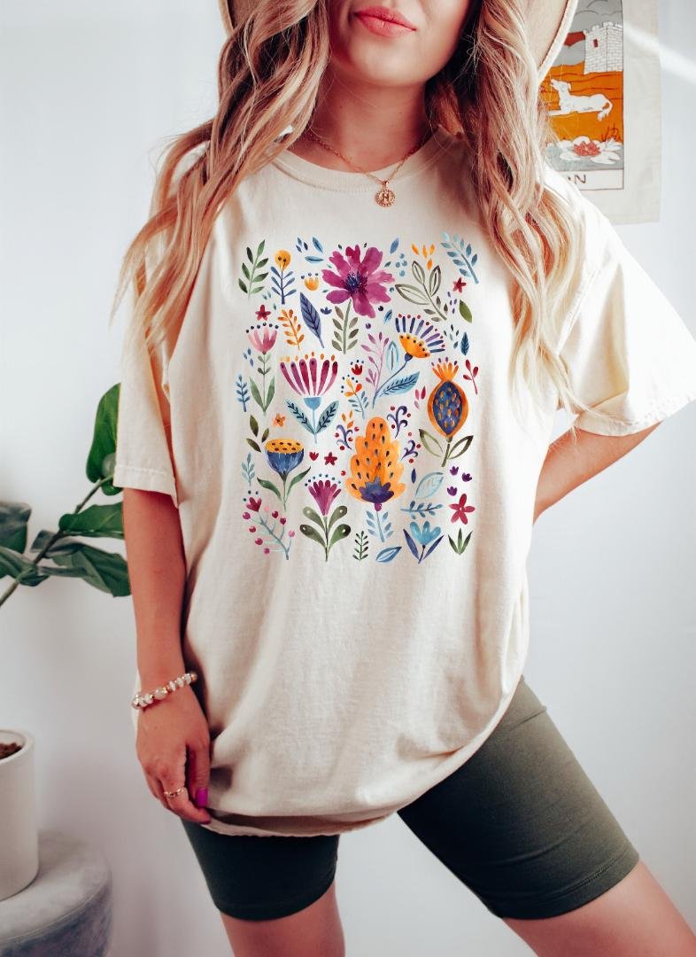 Vintage Pressed Flowers Boho Wildflowers Cottagec