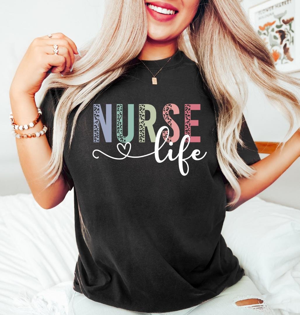 Leopard Nurse Shirt, Nurse Life Shirt, Nurse Gift,