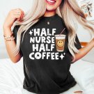 Retro Coffee Nurse T, Half Nurse Half Coffee Shirt