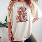 Wildflower Tshirt, Cowgirl Boots Shirt, Wild Flowe