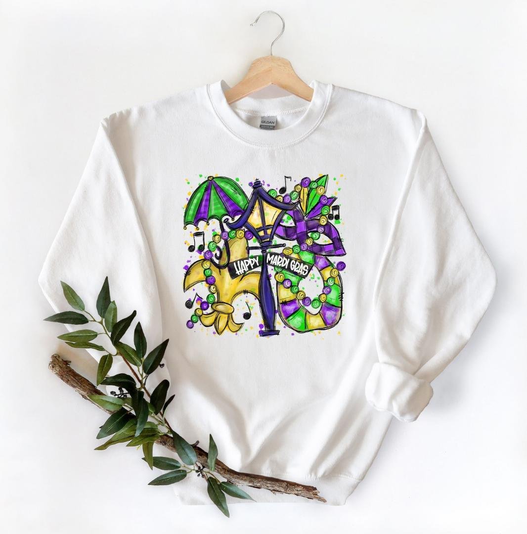 Mardi Gras T-Shirt, Fleur De Lis Shirt, Happy Mard