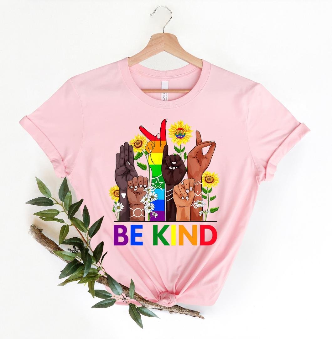 Be Kind Rainbow Shirt, Be Kind Sign Language Shirt
