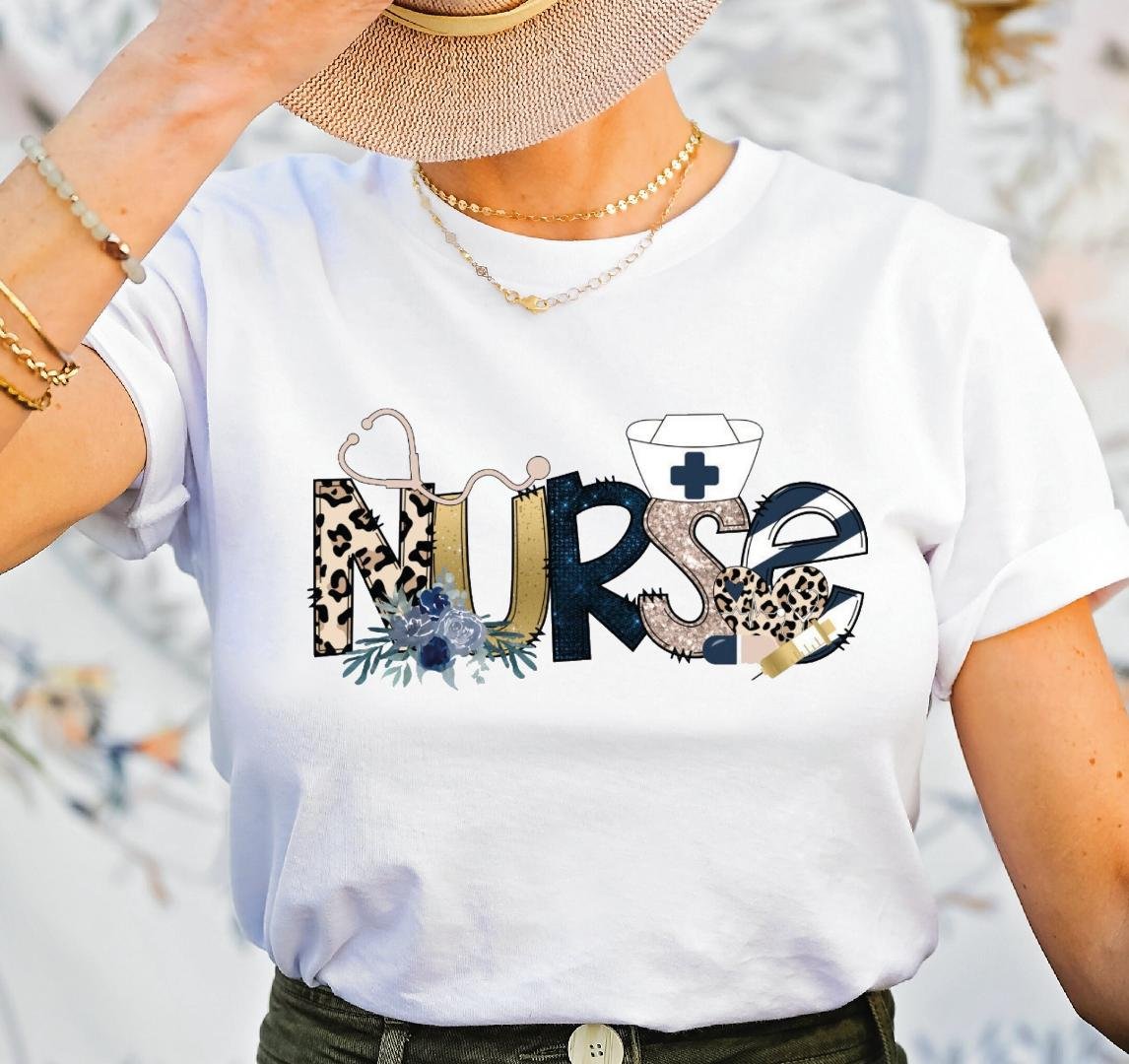 Nurse Shirt, Leopard Design Nurse Shirt, Nurse Lif
