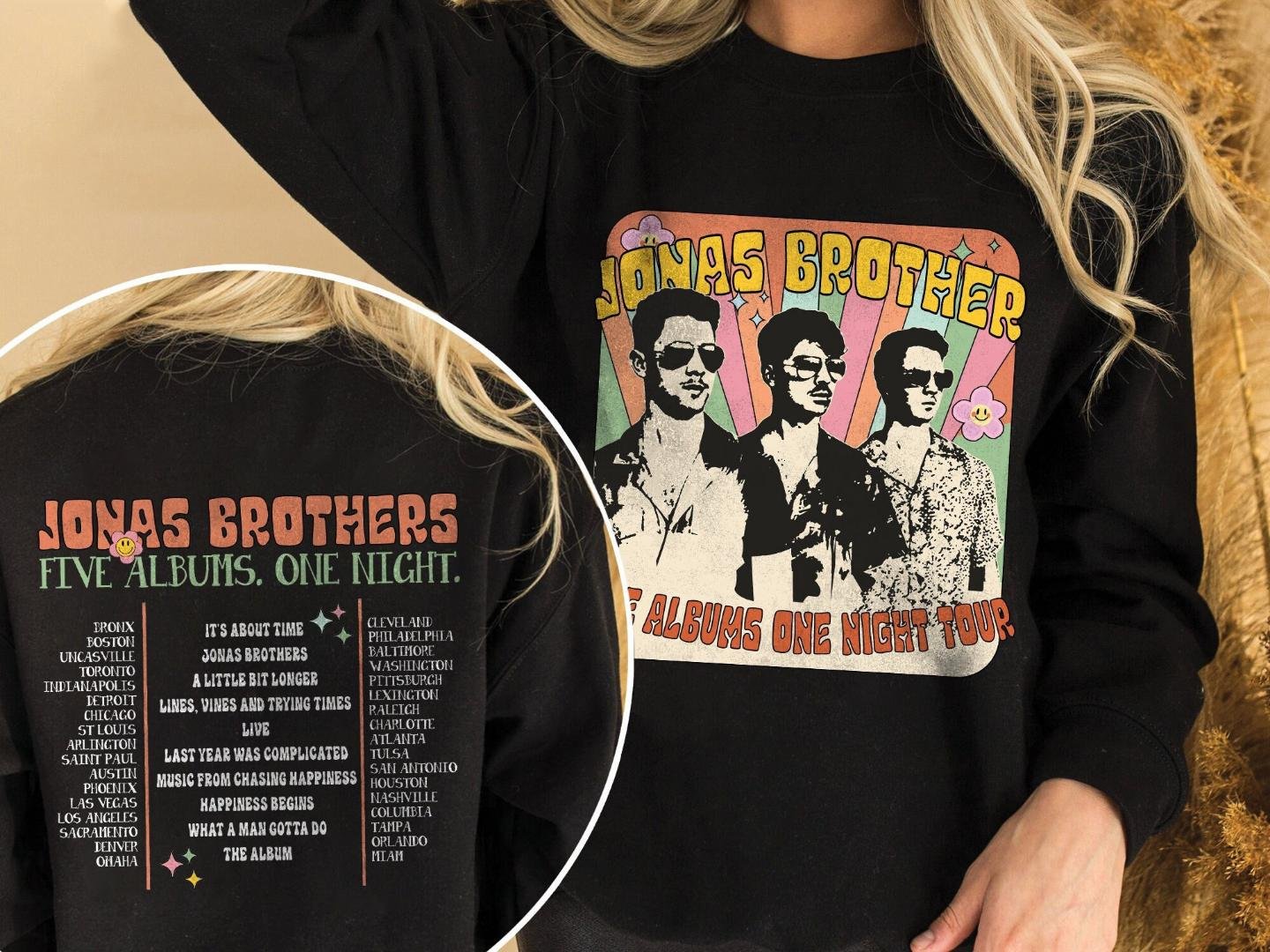 Nick Joe Kevin, Retro Jonas Brothers 2 Sides Shirt