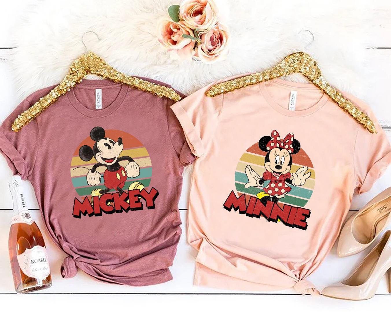 Mickey Minne Coupl, Mickey and Minnie Retro Tshirt