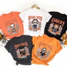 Vintage Horror Hallo, Horror Movies floral Shirt