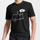 faule lustige Katze zeigt Stinkefinger - NÖ - schwarze Katze T-shirt