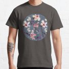 Butterflies and Hibiscus Flowers - a painted pattern T-shirt