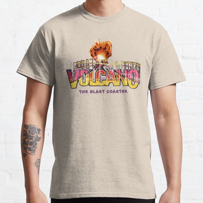 Volcano The Blast Coaster Design T-shirt
