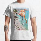 Flamingos on the Beach, Wildlife Surrealism Birds, Nature Flamingo Fantasy Beach Summer Photography