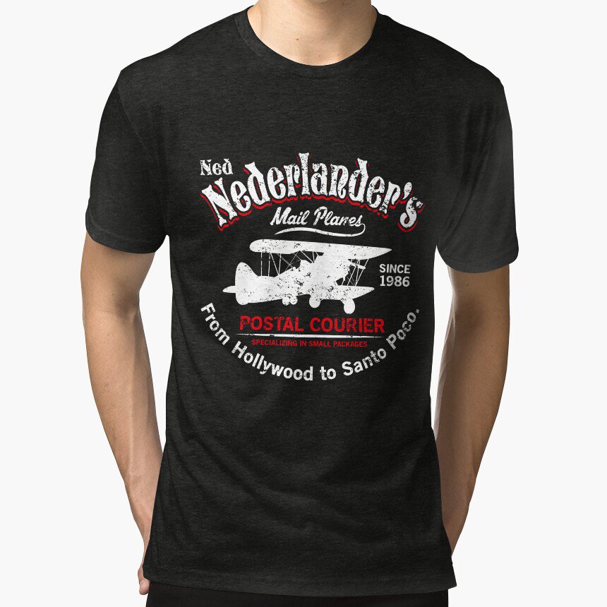 Ned Nederlander Mail Plane - Three Amigos T-shirt