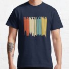 Vintage Barcelona Skyline silhouette T-shirt