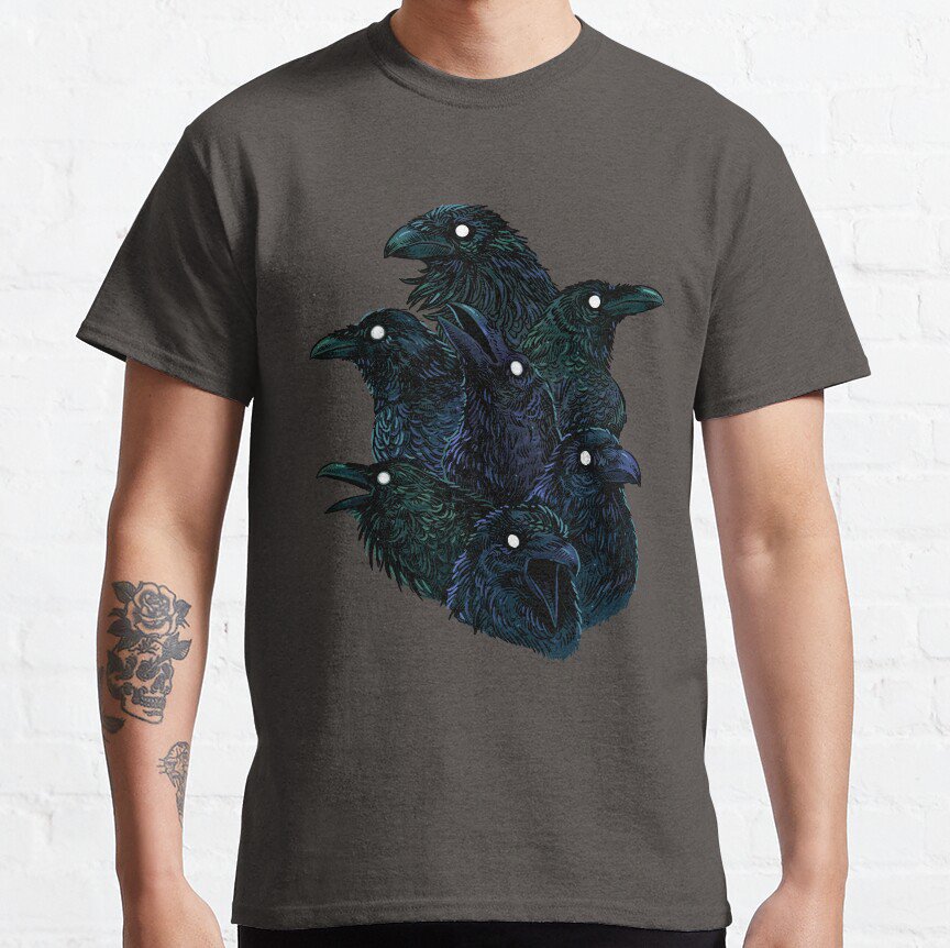 Raven pattern T-shirt