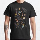 dark wild forest mushrooms T-shirt